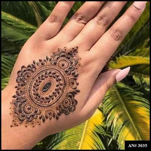 Easy Simple Circle Mehndi Design