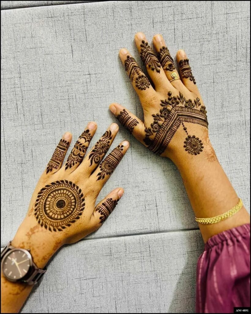 Easy Simple Circle Mehndi Design