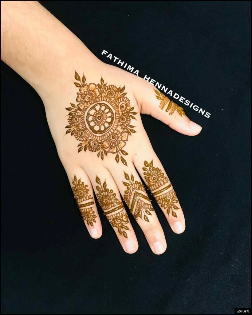 Easy Simple Circle Mehndi Design