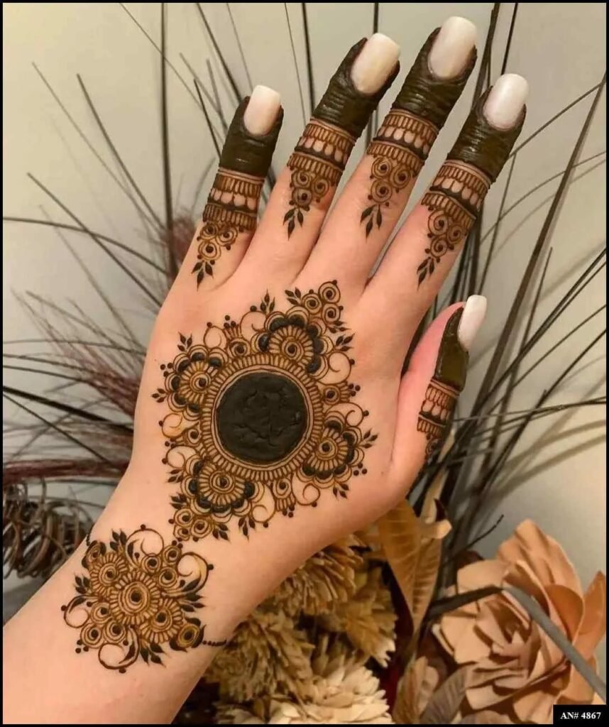 Easy Simple Circle Mehndi Design