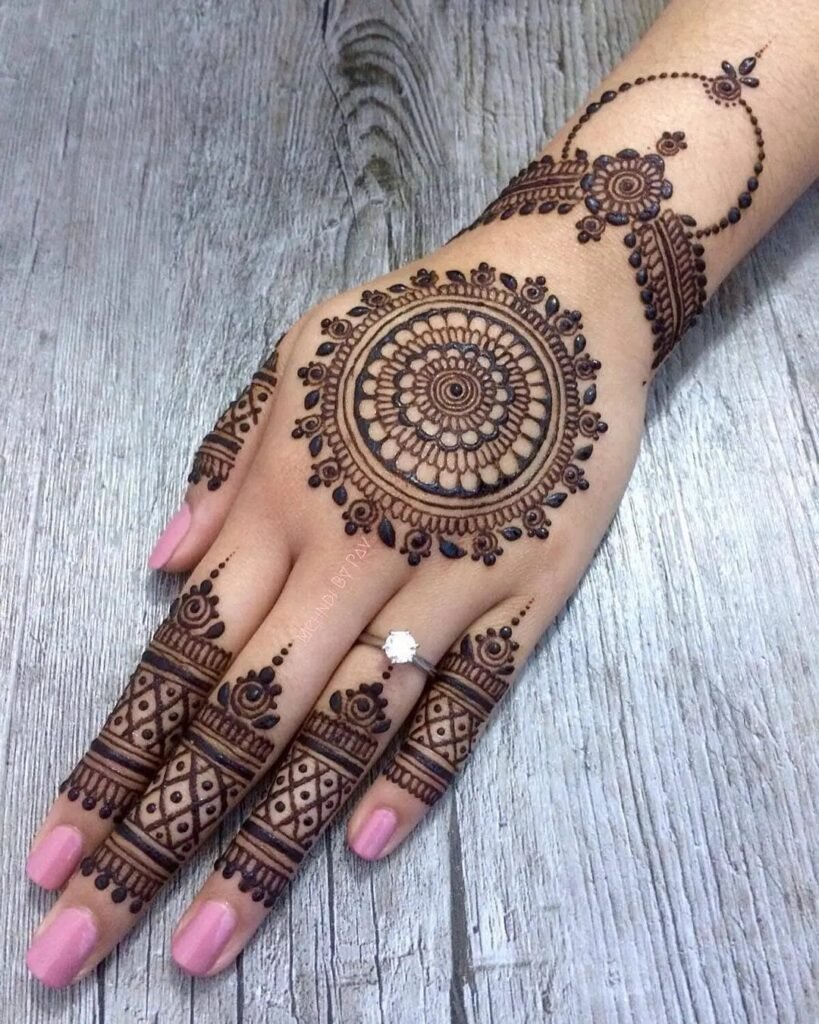 Easy Simple Circle Mehndi Design