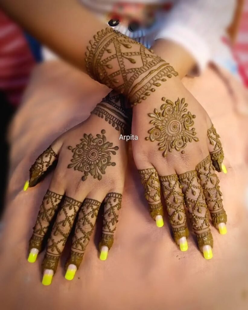 Easy Simple Circle Mehndi Design