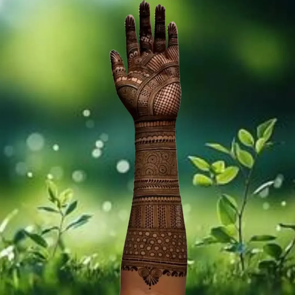 Front Full Hand Mehndi Design