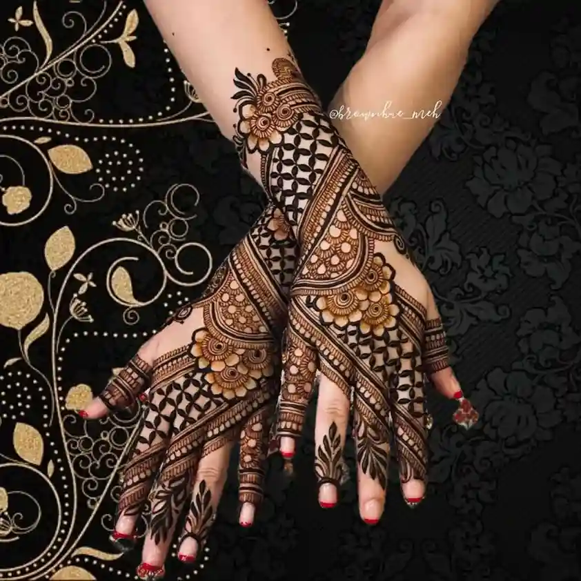 Front Full Hand Mehndi Design