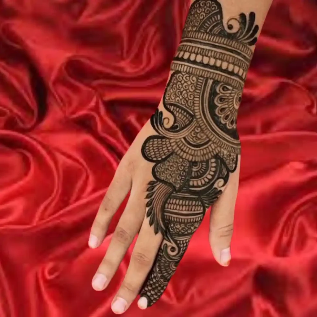 Stylish Full Hand Mehndi Design Front Side